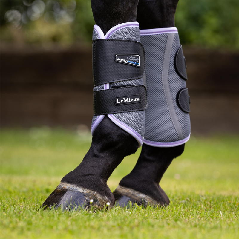 LeMieux Carbon Mesh Wrap Boots - Wisteria-5